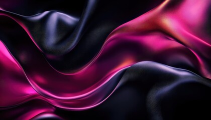 Obraz premium Abstract Dark Pink and Purple Flowing Fabric Waves