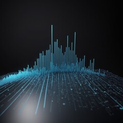 Naklejka premium 3D background. Abstract data visualization concept