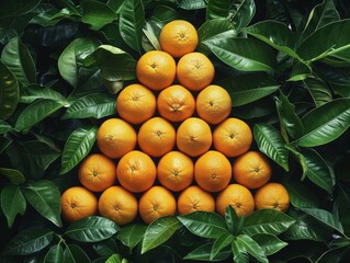 Oranges in a Green Bush