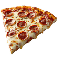 A Slice of Pizza with Melted Cheese and Pepperoni PNG