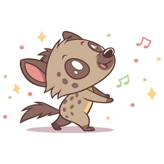 Vibrant Hyena Vector Art - Wildlife Illustration