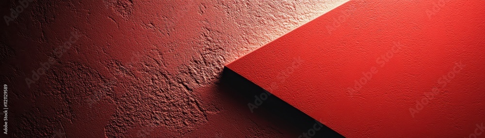 Aufkleber Abstract Red Textured Background With Geometric Design