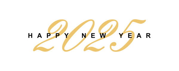Happy New Year 2025 Design Template. New Year 2025 Celebration Gift Card Design Template. Editable EPS file.