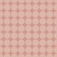 Soft Pink Polka Dot Pattern: A Grid of Repeated Circles on a Light Pink Background