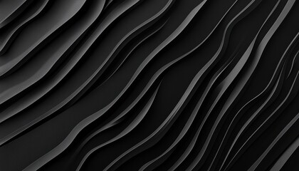 Abstract Black Wavy Lines Background Design