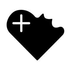 Obraz premium Broken Heart Solid Icon