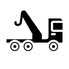 Hookup Truck Solid Icon