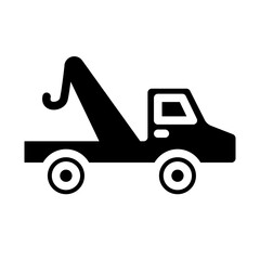 Hookup Truck Solid Icon