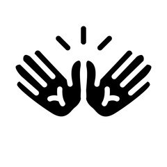 Obraz premium Hug Solid Icon