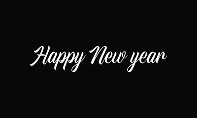 Happy New Year 2025 design on a black background, Happy New yar 2025, Typographic design of Happy New Year 2025