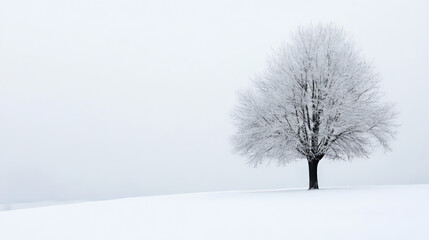 Snow covered tree. Tree in snow