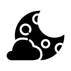 Misty Crescent Solid Icon