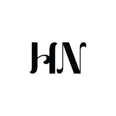 HN monogram logo design letter text name symbol monochrome logotype alphabet character simple logo