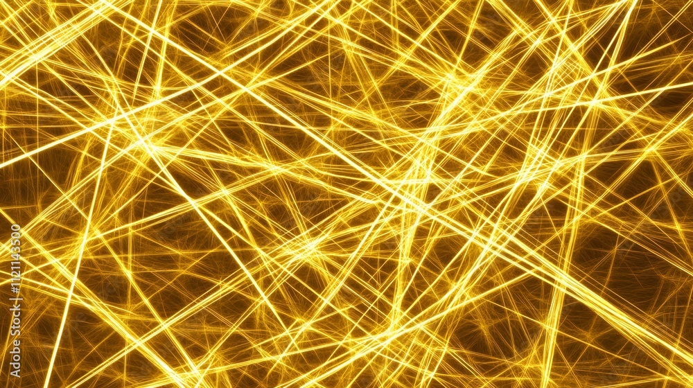 Aufkleber A dynamic display of interconnected golden lines forming an abstract tax grid system.