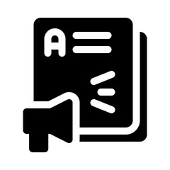 Marketing glyph icon