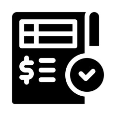 Invoice glyph icon