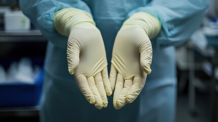 Sterile Medical Gloves, Healthcare Worker, Clean Hands, Safety, Protection, Hygiene, Hospital, Exami