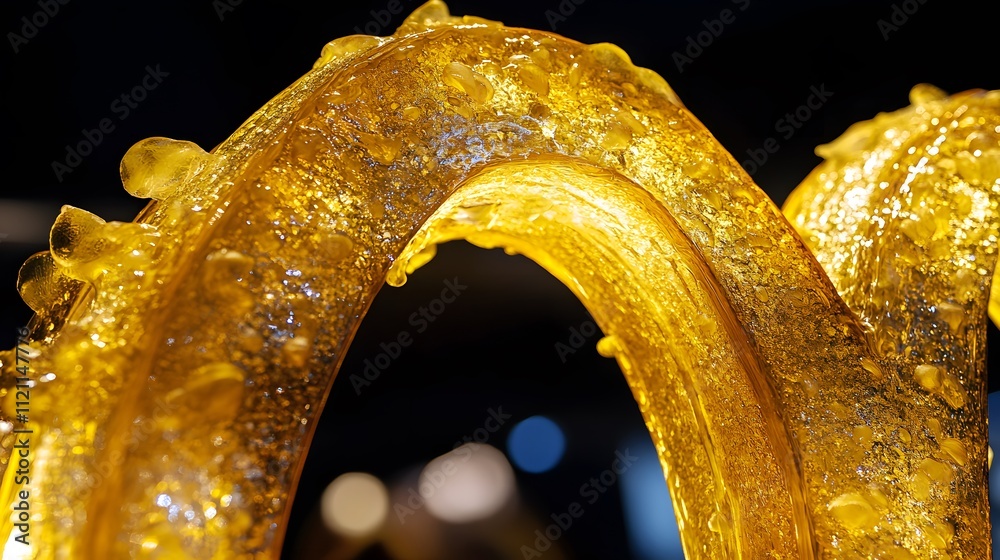 Poster Cascading golden arches forming a dynamic wave of wealth.
