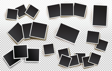 Set of square photo frames