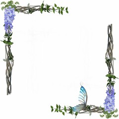 frame with flowers