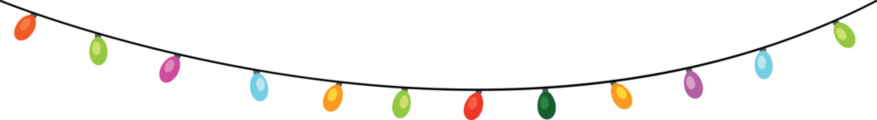 Colorful party decoration lights background, decoration element, Vector illustration, Abstract, Isolated on white background