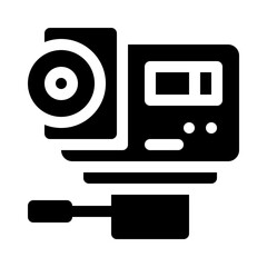 Action Camera glyph icon