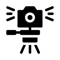 Camera Tripod glyph icon