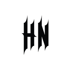 HN monogram logo design letter text name symbol monochrome logotype alphabet character simple logo