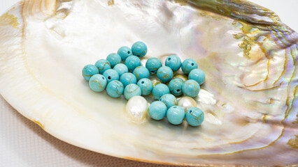 ターコイズ　ビーズ8mm