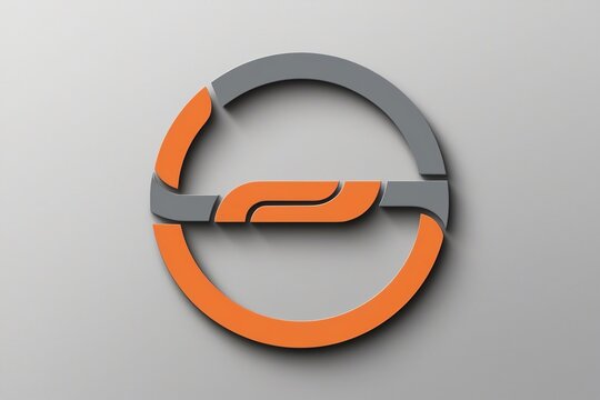 A modern lowercase orange and gray linked cir