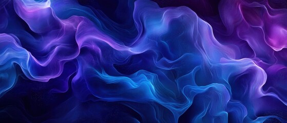 Obraz premium Abstract Blue and Purple Swirling Nebula Background Texture