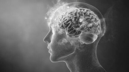 Human Brain Anatomy, Neural Network, Cognitive Science, Mind, Memory, Thought, Disintegration, Abstr