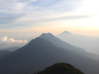 Obraz premium sunset in the mountains