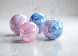 Soft pink and blue marbles on a white background with a subtle gradient effect and texture, subtle texture, pastel colors