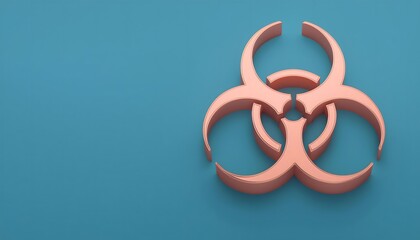 Warning concepts about health and cellular degeneration: Health crisis, biohazard symbol background.