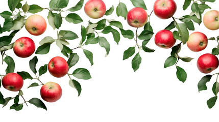 apples on a tree Isolated on Transparent Background