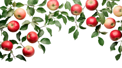 apples on a tree Isolated on Transparent Background