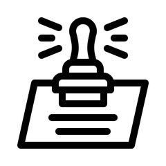 Notary Stamp line icon