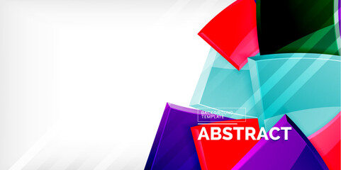 Vector abstract color geometric shapes. Illustration For Wallpaper, Banner, Background, Card, Book Illustration, landing page