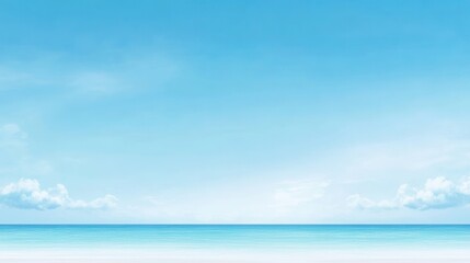 Obraz premium Tranquil Seascape with Clear Blue Sky and Gentle Ocean Waves