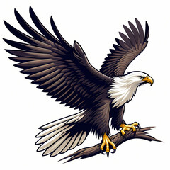 Obraz premium Philippine Eagle illustration against white background