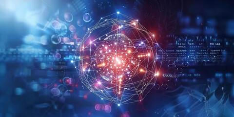 Fototapeta premium Global Network Connection: Abstract Digital Technology and Innovation