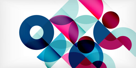 Colorful circle abstract background. Template for wallpaper, banner, presentation, background