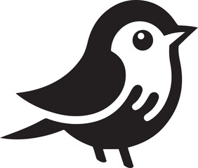 Minimalist black and white bird vector design perfect for logos, illustrations, and creative projects. Clean lines and simple design make it versatile for various digital and print applications.