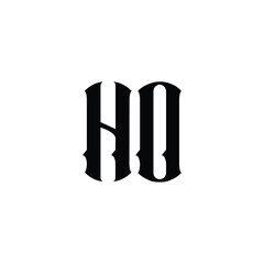 HO monogram logo design letter text name symbol monochrome logotype alphabet character simple logo