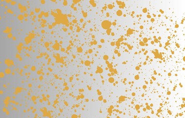 Seamless pattern of golden splatters on white gradient background