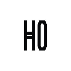 HO monogram logo design letter text name symbol monochrome logotype alphabet character simple logo