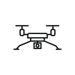 Editable Icon of Drone, Vector illustration isolated on white background. using for Presentation, website or mobile app