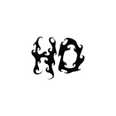 HO monogram logo design letter text name symbol monochrome logotype alphabet character simple logo