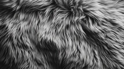 Fototapeta premium Realistic grey fur texture with smooth and fluffy patterns, perfect for cozy design backgrounds